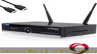 OCTAGON SF8008 4K UHD HDR HEVC Twin Sat Festplattenreceiver 2x DVBS2X Multistream  E2 Linux Smart [upl. by Beaver]