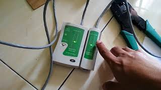 Pengetesan Test Kabel LAN Menggunakan LAN Tester MASTER NSHL468 CABLE TESTER [upl. by Ynehpets549]