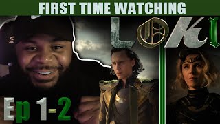 MY FIRST TIME WATCHING LOKI Loki Episode 1 amp 2 Reaction [upl. by Yarg]