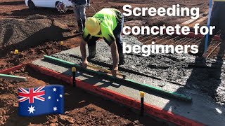 How to screed concrete for beginners [upl. by Assena]