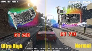 NVIDIA GT 210 vs gt 710 gta 5 gameplay test BEST LOW BUDGET Graphics card ever [upl. by Aelc]