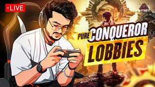 🔥Pure Conqueror Lobbies  Intense Gameplay with HYDRA RAREBIT bgmilive [upl. by Atteiluj]