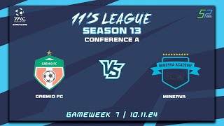 TAL BLR  11s  Season 13  Con A  Game Week 7  Gremio FC vs Minerva FC 101124 [upl. by Avan52]