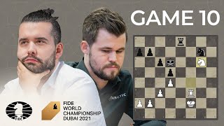 FIDE World Chess Championship Game 10  Carlsen vs Nepo [upl. by Inohs]