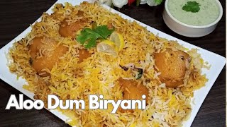 Simple amp Easy Biryani Recipe For Beginners  Aloo Degi Dum Biryani Recipe  Potato Dum Biryani [upl. by Anastasio262]