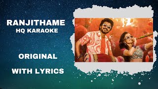 Ranjithame Karaoke  Tamil Karaoke With Lyrics  Full Song  HighQuality [upl. by Les]