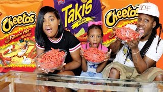 HOT CHEETOS AND TAKIS CHALLENGE [upl. by Shanney]