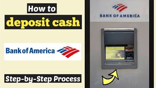 BOA Deposit Cash  Deposit Money in ATM Bank Of America using ATM card  BOA ATM Deposit [upl. by Nayb206]