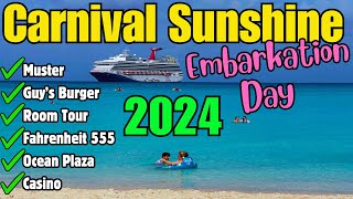 2024 Carnival Sunshine  Embarkation Day [upl. by Nuhsyar]