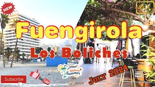 Fuengirola  Los Boliches  July 2024  sunset walking tour  Malaga  Spain  4K [upl. by Edualcnaej790]