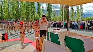 Honoring Inspector Tsewang Namgyal Ladakh Police Tribute to a Fallen Hero [upl. by Reifnnej]