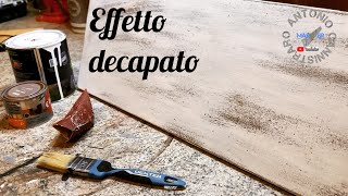 Shabby chic Come dipingere il legno con effetto decapato con semplice smalto [upl. by Ireg291]