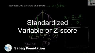 Standardized Variable or Zscore Statistics Lecture  Sabaqpk [upl. by Assilram50]