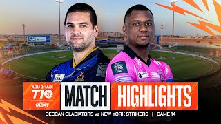 2024 Abu Dhabi T10 I Match 14 Highlights Deccan Gladiators vs New York Strikers  Season 8 [upl. by Aldridge]