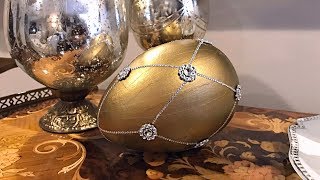 Fabergé Egg  Easy Easter Crafts  Spring Decorating [upl. by Onirefez573]