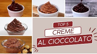 CREMA AL CIOCCOLATO Le 5 migliori ricette per farcire torte e dolci [upl. by Sire345]