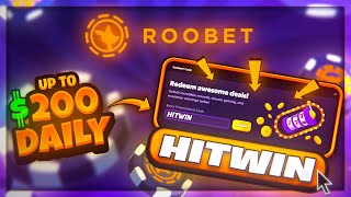 ROOBET PROMO CODE HITWIN FREE 200 DAILY BONUS roobet promo code 2024 [upl. by Ulphia]