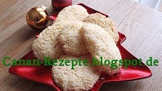 Kokosmakronen Rezept  Plätzchen  Kekse  Für Advent Weihnachten  Canans Rezepte [upl. by Nilatak]