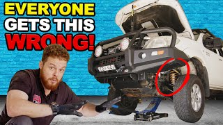 EXPERT DIY LIFT KIT INSTALL SECRETS How to fit a 2in suspension kit at home on your 4WD [upl. by Stilu]