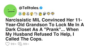 Narcissistic MIL Convinced Her 11YearOld Grandson To Lock Me In A Dark Closet As A quotPrankquot [upl. by Yrotciv644]