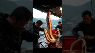 dissecting octopus tentacle fishing animals amazing ytshorts ai pacific [upl. by Aridan]