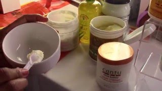 DIY Pre Poo Treatment using Cantu Leave In Conditioner [upl. by Horatius]