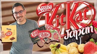 Dégustation 6 Parfums de KitKat du Japon  Oreo Patate Framboise Banane [upl. by Sotsirhc]