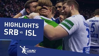 Highlights Serbia vs Iceland  Mens EHF EURO 2018 [upl. by Yerag198]