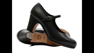 Zapato de baile flamenco profesional piel negro Modelo 1686 [upl. by Elatsyrk217]