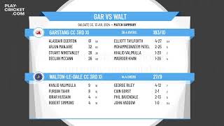 Garstang CC 3rd XI v WaltonleDale CC 3rd XI [upl. by Orecul676]