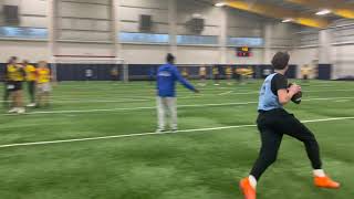 Saline Mich 2026 QB and Michigan legacy QB Tommy Carr SHINES at Rising Stars camp [upl. by Enahs]