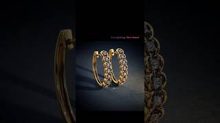 Gold hoop earrings new designs 2024 l gold diamond earrings designsshorts [upl. by Madge]