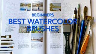 My TOP 6 WATERCOLOR BRUSHES BEGINNERS LOOSE WATERCOLOR LANDSCAPE PAINTING Techniques Tutorial [upl. by Letsyrk]