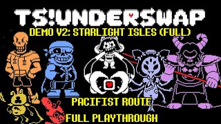 TSUNDERSWAP DEMO V20 PACIFIST FULL PLAYTHROUGH FANGAME  No Commentary  Secrets  Quests [upl. by Sineray]