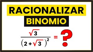 RACIONALIZACIÓN de DENOMINADORES BINOMIO [upl. by Artiek]