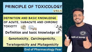 Principle of Toxicology  Toxicity  Genotoxicity  Carcinogenicity  Teratogenicity  Mutagenicity [upl. by Alisun205]