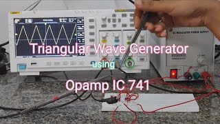 Triangular Wave Generator using Opamp IC 741 [upl. by Nawaj]