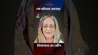 হাসিনাকে গ্রেপ্তারে ইন্টারপোলে রেড নোটিশ জারি করতে আইজিপিকে চিঠি sheikhhasina redalert [upl. by Kenn]