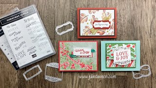 3 Stampin Up Mini Catalog Projects with Christmas Labels Bundle  Thursday Night Stamp Therapy [upl. by Jehovah]