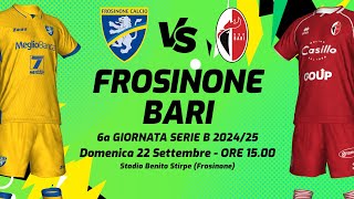 FROSINONE  BARI  SERIE B 202425  DIRETTA LIVE CRONACA STATISTICHE amp CAMPO 3D [upl. by Mihalco665]