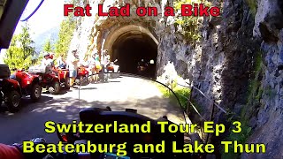 Ep 3 of 11 Motorcycle Tour of Switzerland Day 3 Interlaken  Beatenburg  amazing views of Lake Thun [upl. by Gatias]