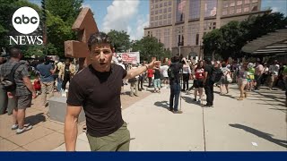 Protesters begin to gather outside Republican National Convention [upl. by Analaf]