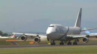 PIA Boeing 747300 Takeoff  Manchester [upl. by Ribak]