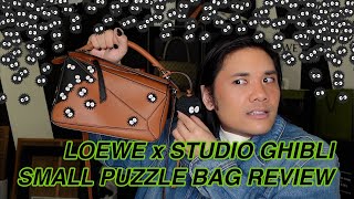 Loewe Small Puzzle Bag REVIEW  Loewe x Studio Ghibli My Neighbor Totoro Soot Sprite Puzzle Bag [upl. by Ekyt]