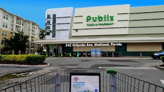 Shopping at Publix in Maitland Florida on Orlando Avenue  Maitland Place  Store 1070 [upl. by Arahsak17]