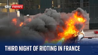 France riots Three nights of violence after fatal police shooting of teenager [upl. by Weisler]