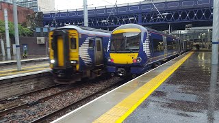 Rush hour Trains at Glasgow Queen Street EG Line 27617 [upl. by Bernice520]