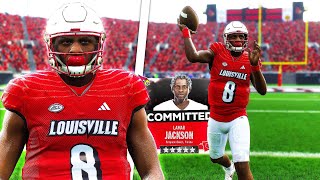 Lamar Jackson Goes Back To Louisville  College Football 25 Road To Glory [upl. by Cirdes]