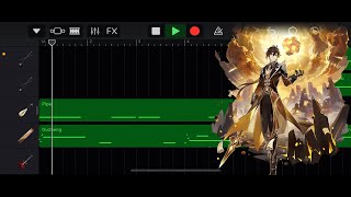 Rex Incognito  Zhongli theme cover on Garage Band  Genshin Impact [upl. by Dinnie448]