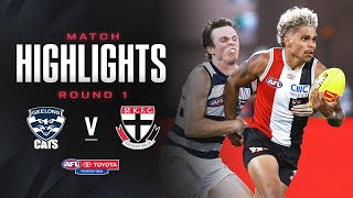 Geelong Cats v St Kilda Highlights  Round 1 2024  AFL [upl. by Imarej866]